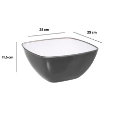 Saladier D25 cm, Gris anthracite