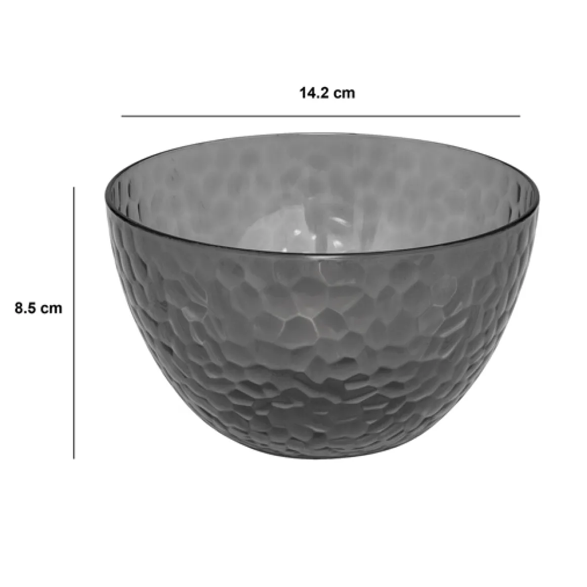 Saladier D.14 cm, Gris charbon