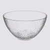 Saladier martelé D25 cm, Transparent