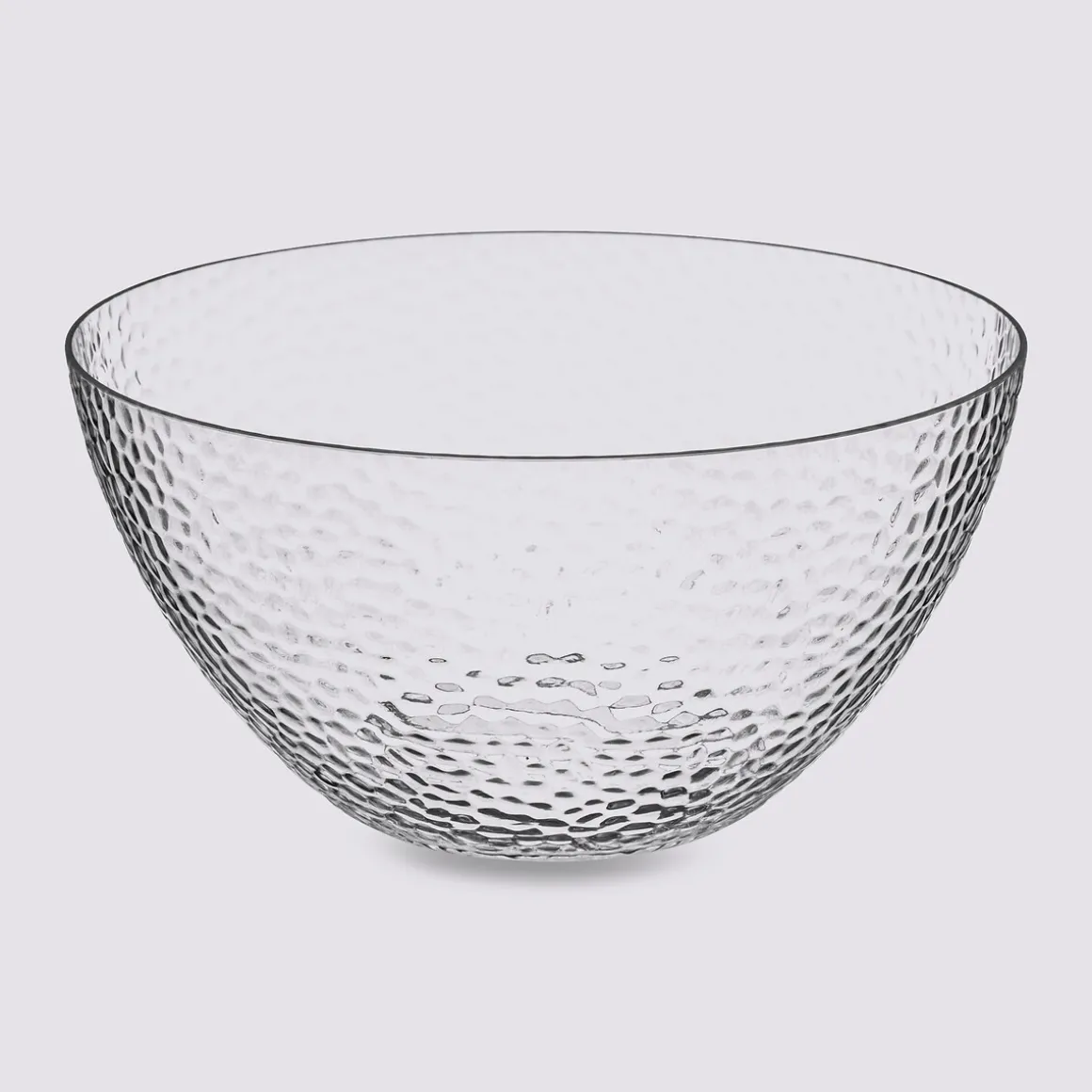 Saladier martelé D25 cm, Transparent