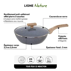 Sauteuse Aluminium forgé, 24 cm