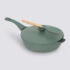 Sauteuse fonte d'aluminium vert, 28cm