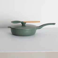 Sauteuse fonte d'aluminium vert, 28cm