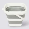 Seau rétractable 5L, Gris et blanc