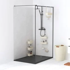 Serviteur de douche 4 crochets, Beige
