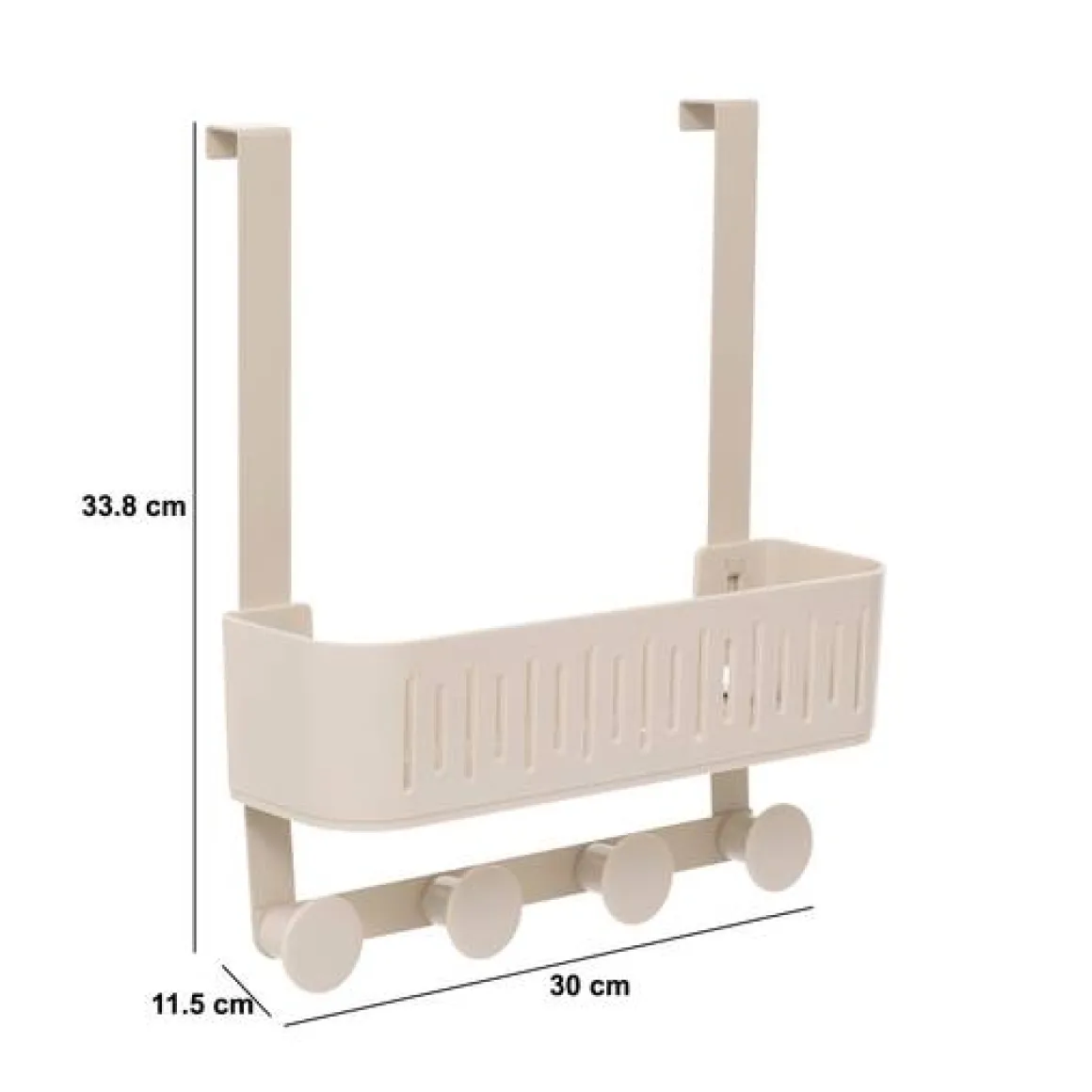 Serviteur de douche 4 crochets, Beige