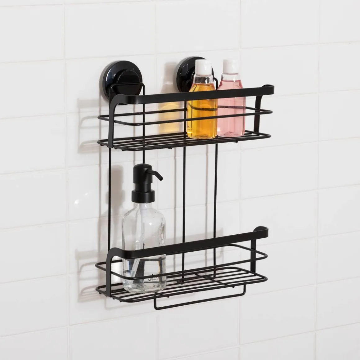 Serviteur de douche 2 niveaux, Noir