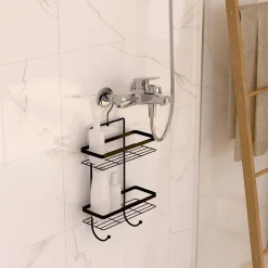 Serviteur de douche 2 niveaux, Noir