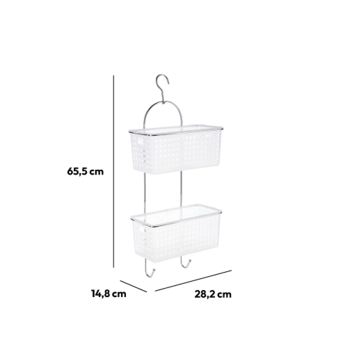 Serviteur de douche 2 niveaux, Transparent