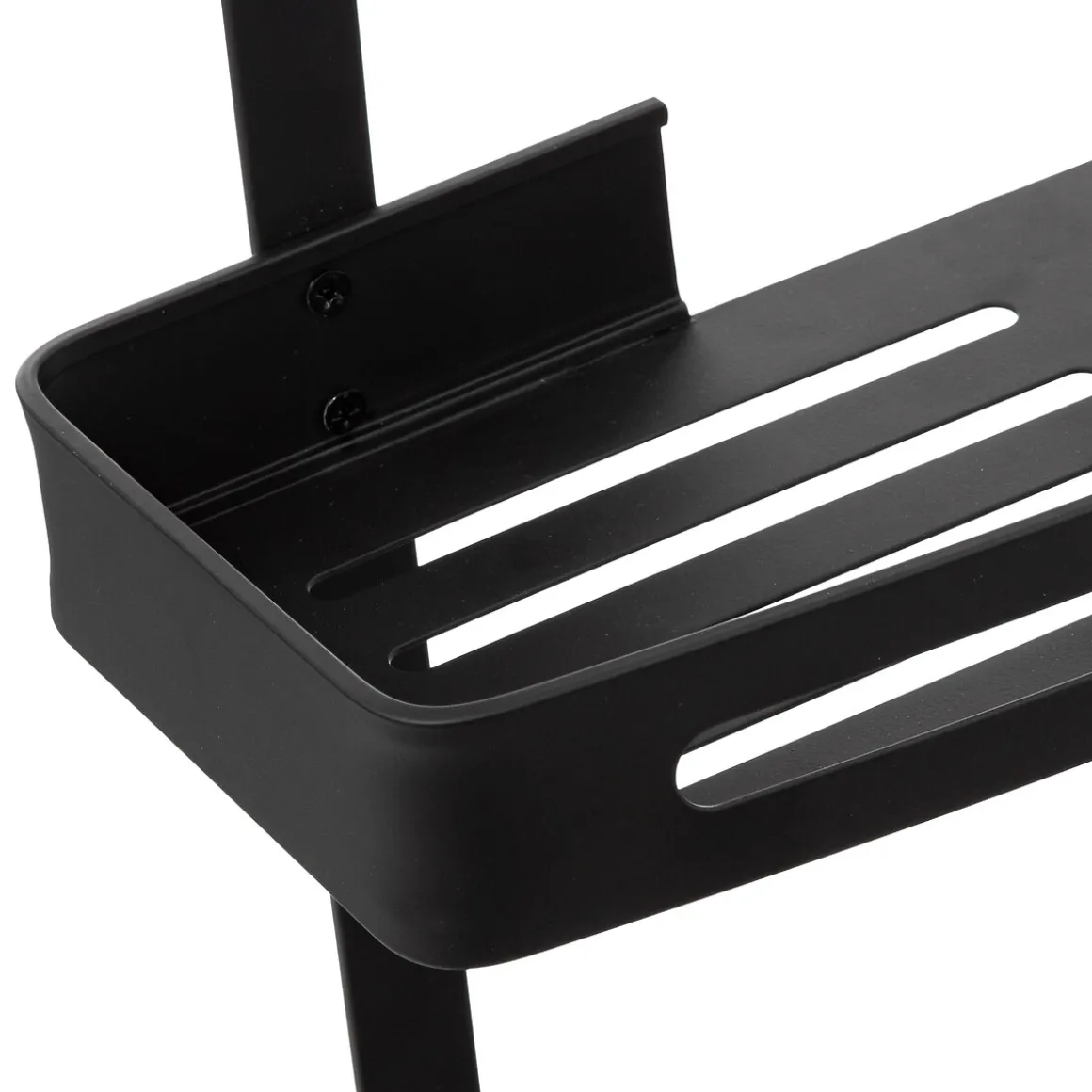 Serviteur de douche 2 niveaux stick adhésif, Noir