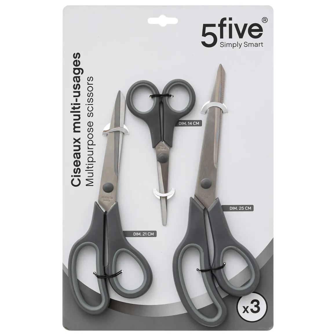 Set de 3 paires de ciseaux multi-usages