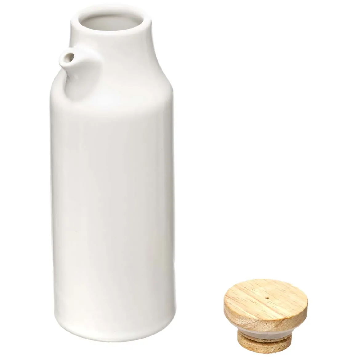 Set huile/vinaigre/poivre céramique, Blanc