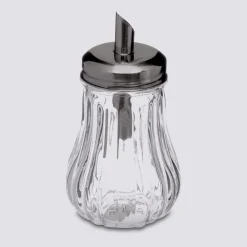 Sucrier en verre couvercle inox 0,18L