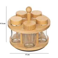 Support à épices, 5 emplacements, D.17 cm