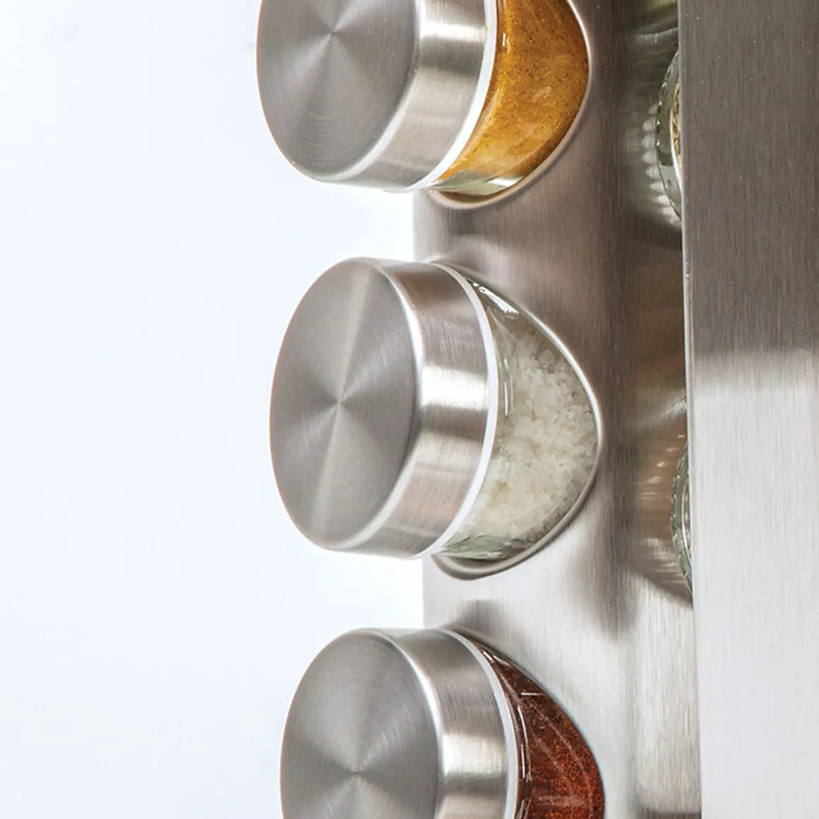 Support à épices x12 rotatif - Inox, Bambou