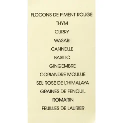Support rotatif avec 12 pots à épices inclus