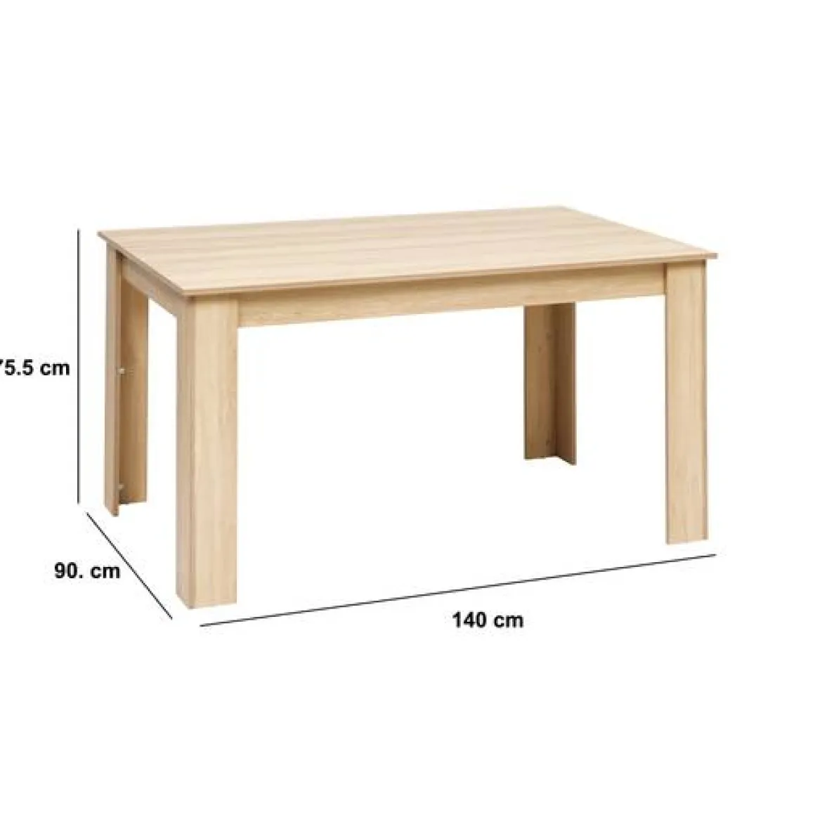 Table, 6 places, Beige