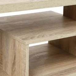 Table basse 2 niveaux, Effet bois naturel