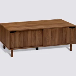 Table basse, 2 portes, Marron
