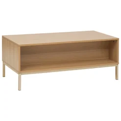 Table basse 1 tiroir, Effet bois naturel