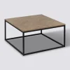 Table basse, Effet bois et noir