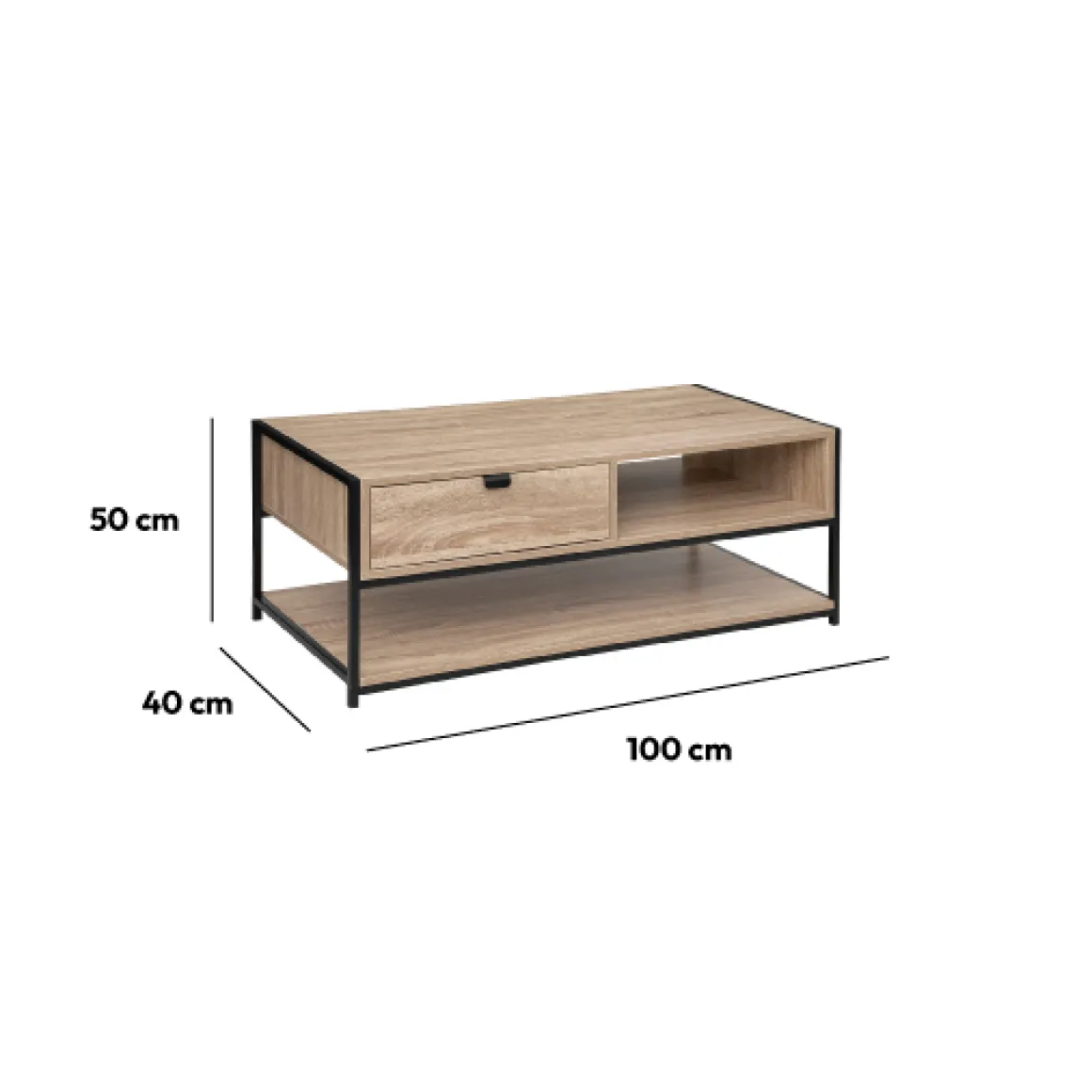 Table basse, Effet chêne naturel