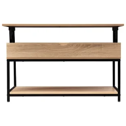 Table basse plateau relevable, Effet chêne naturel