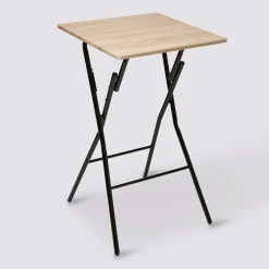 Table de bar pliante 2 places, Effet bois