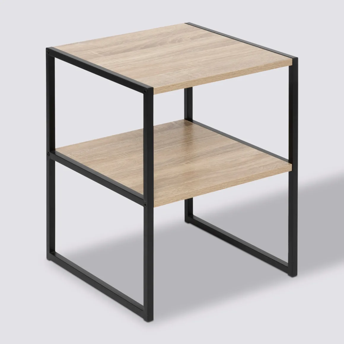 Table de chevet 2 étagères, Effet bois