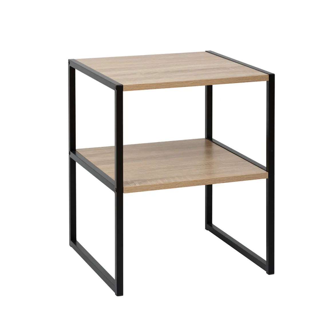 Table de chevet 2 étagères, Effet bois