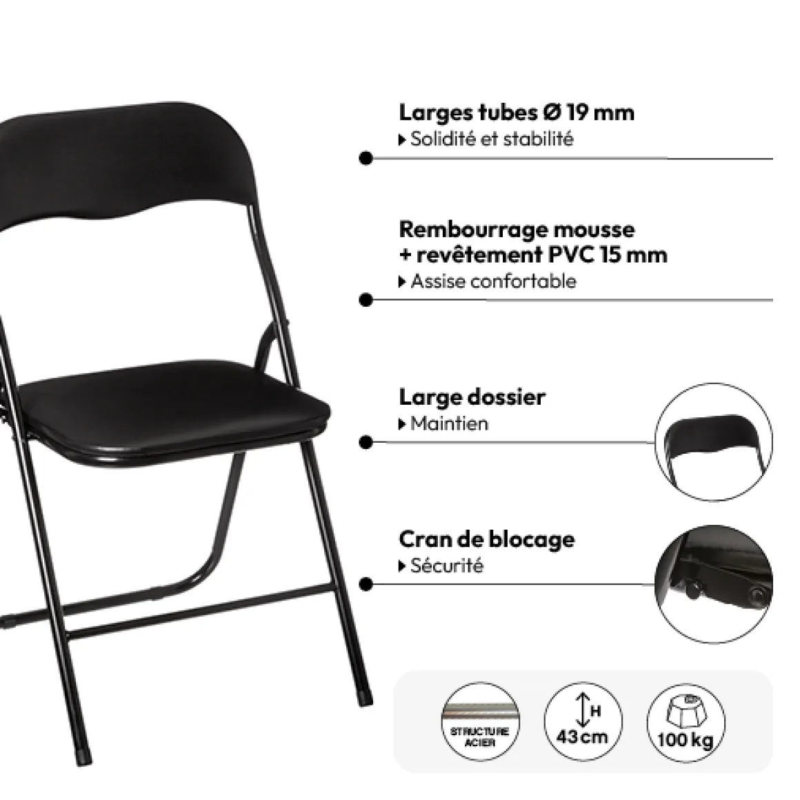 Table et 4 chaises pliantes