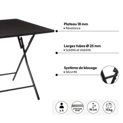 Table et 4 chaises pliantes