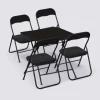 Table et 4 chaises pliantes en velours