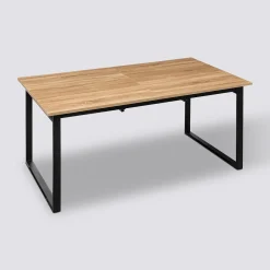 Table extensible 6/8 personnes, Effet chêne naturel
