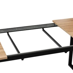 Table extensible 6/8 personnes, Effet chêne naturel