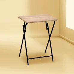 Table pliante 1 place, Effet bois