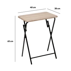 Table pliante 1 place, Effet bois