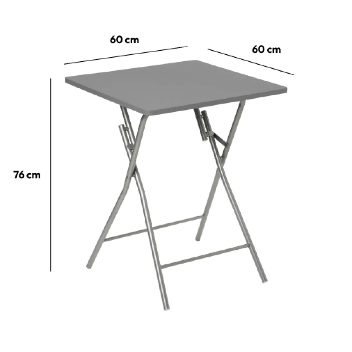 Table pliante 2 places, Gris
