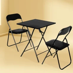 Table pliante 2 places, Noir
