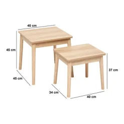 Tables gigognes, Beige