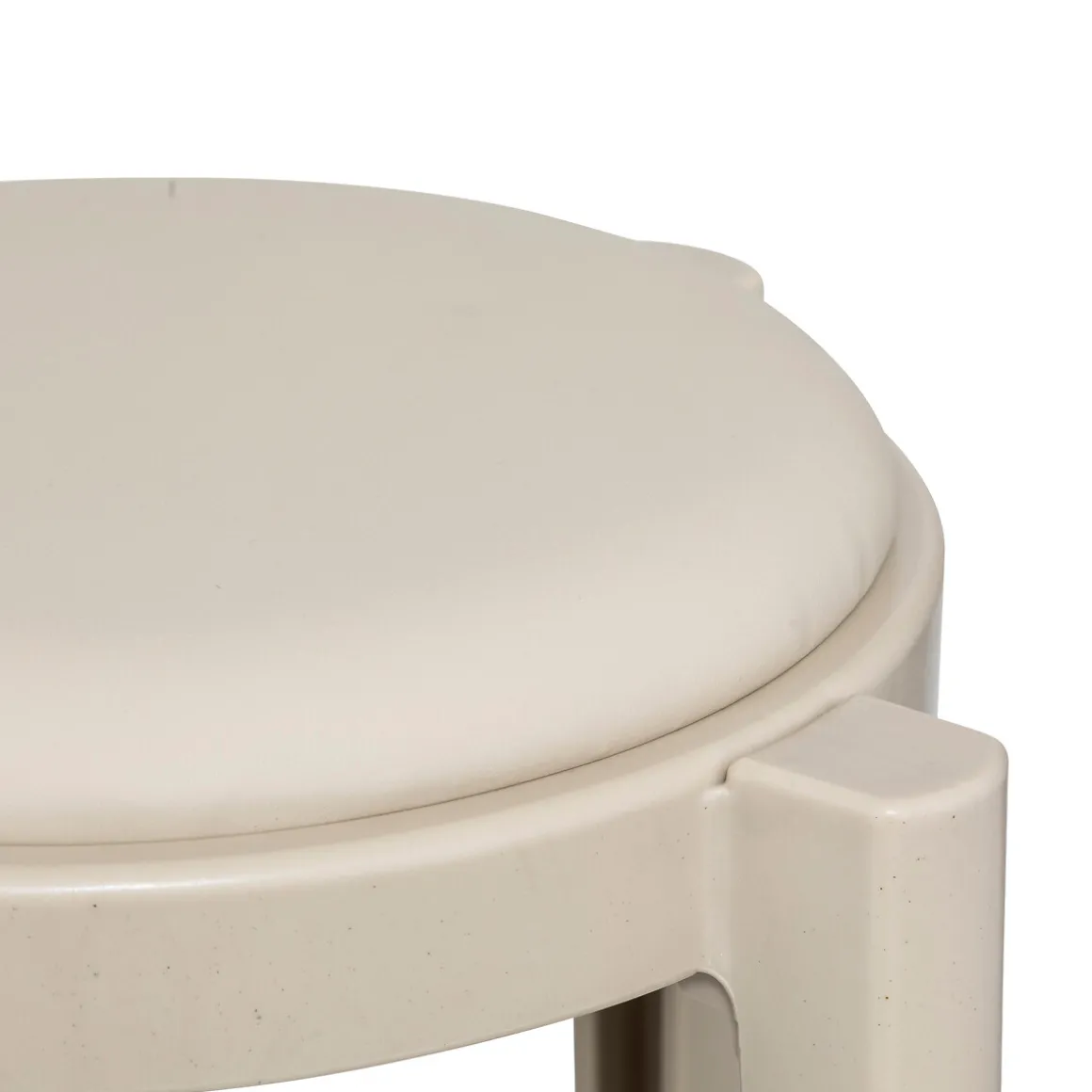 Tabouret empilable plastique, Beige