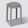 Tabouret empilable plastique, Gris