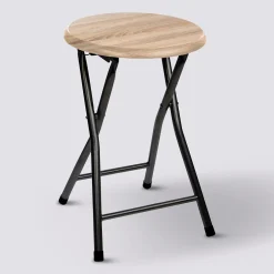 Tabouret pliant, Effet bois naturel
