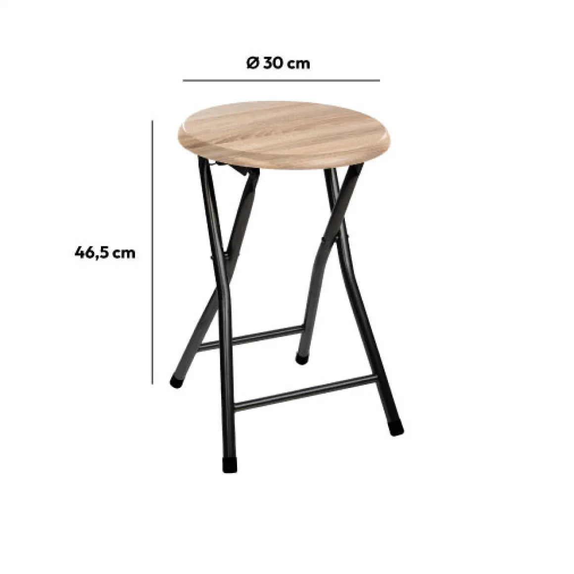 Tabouret pliant, Effet bois naturel