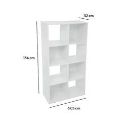 Étagère 8 cases, Blanc