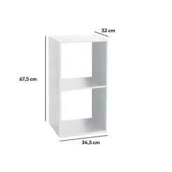 Étagère 2 cases, Blanc