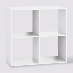 Étagère 4 cases, Blanc