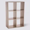 Étagère 6 cases, Effet bois naturel