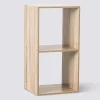 Étagère 2 cases, Effet bois naturel