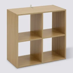 Étagère 4 cases, Effet bois naturel